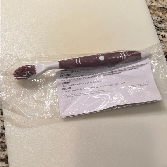 Pampered Chef White and Brown Cleaning Brush - Picture 2 of 2